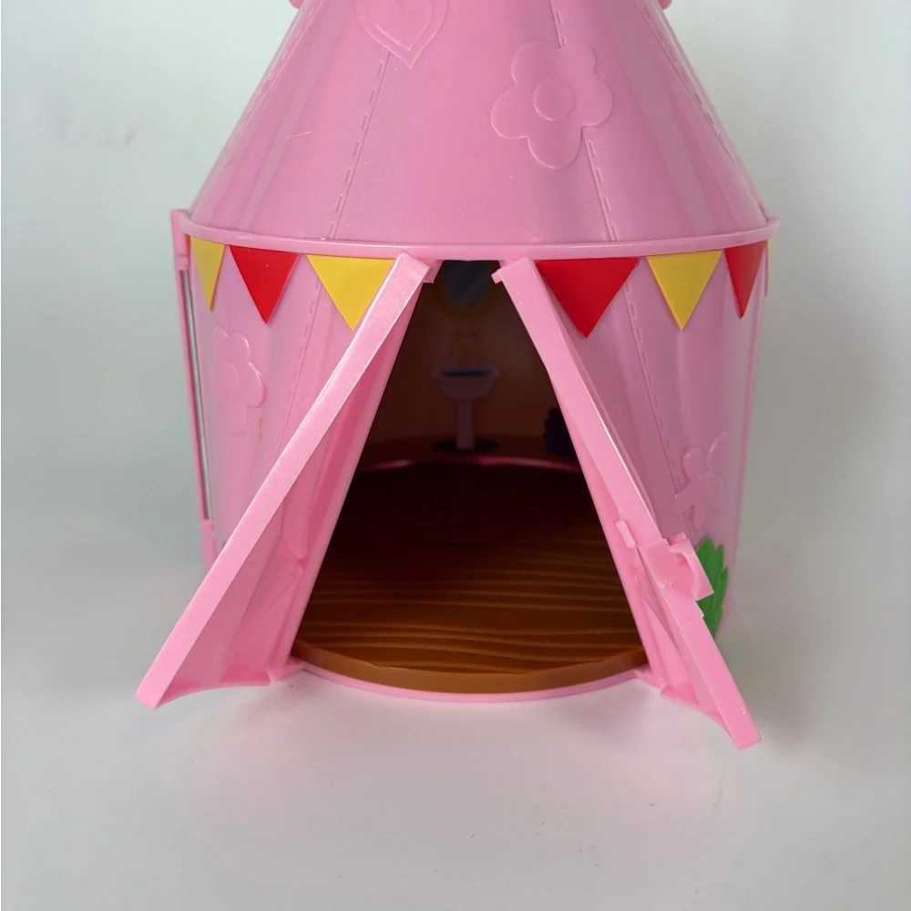 Peppa Pig Glamping Tent Carry‎ Along Toy 2 Figures Suzy Sheep & Peppa READ